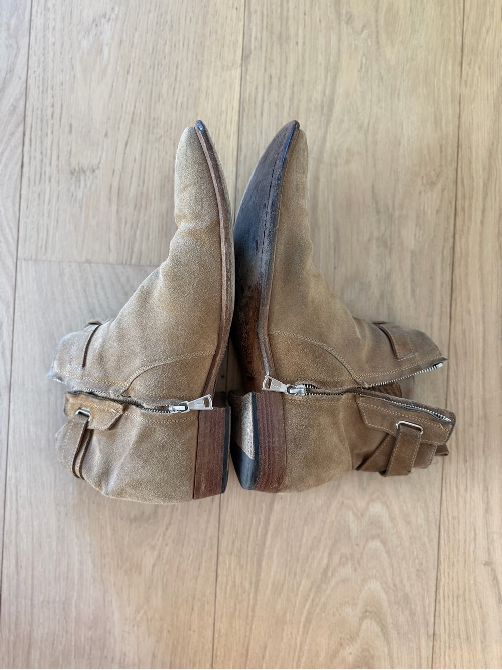 John Varvatos Light Brown Suede Boots - Picture 6 of 6